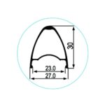 Llanta 700 32h XC2330D TL Gravel  Weinmann - Imagen 2